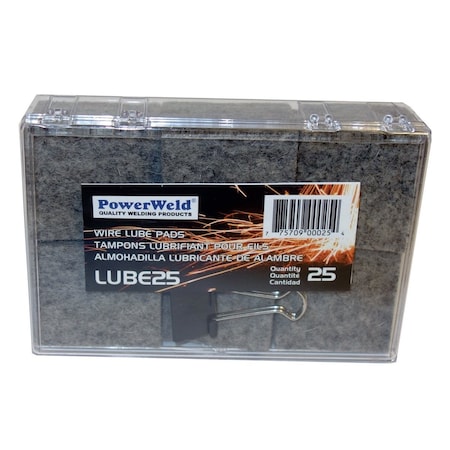 Powerweld Wire Lube Pads, 25 per Package LUBE25
